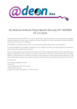 Kit Allarme Antifurto Filare Bentel Security KIT
