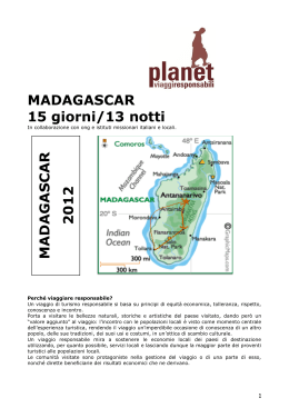 MADAGASCAR 15 giorni/13 notti MADA G AS CAR