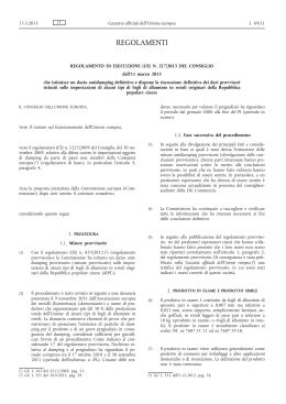(UE) n. 217/2013 del Consiglio, dell`11 marzo 2013, che istituisce un