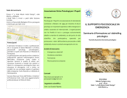 Brochure – 6 giugno 2015 - Psicologi per i Popoli – Emilia Romagna