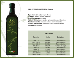 Olio extravergine d`oliva Cultivar: Coratina, Leccino, Peranzana