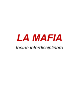 Tesina di Maturità – La mafia – Ragioneria
