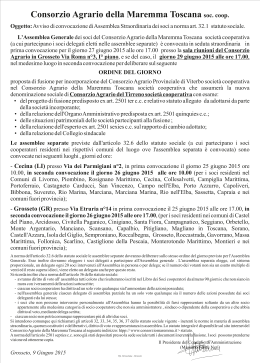 Visualizza il PDF - Consorzio Agrario della Maremma Toscana