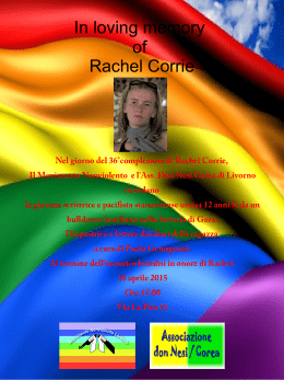 In loving memory of Rachel Corrie