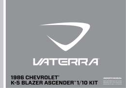 1986 Chevrolet® K-5 Blazer asCender™ 1/10 Kit