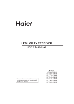 led lcd tv receiver user manual - Haier.com Worldwide