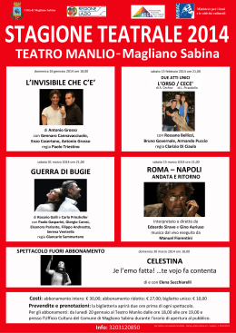 TEATRO MANLIO Magliano Sabina -