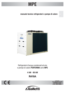 manuale tecnico refrigeratori e pompe di calore