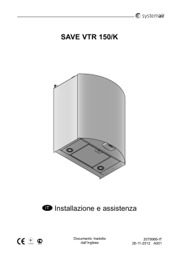 SAVE VTR 150/K Installazione e assistenza
