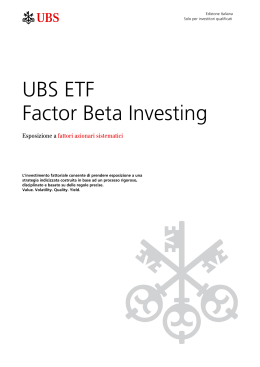 UBS ETF Factor Beta Investing