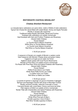 menu & wines - Chateau Branlant