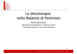 La dietoterapia nella Malattia di Parkinson