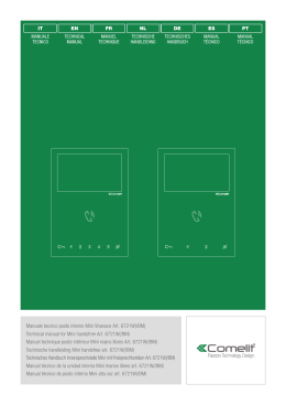 Technical manual for Mini handsfree Art. 6721W(/BM)