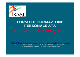 CORSO DI FORMAZIONE PERSONALE ATA Bergamo, 18