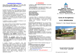 Carta accogl NEUROLOGIA - Azienda ULSS 16 Padova