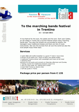 To the marching bands festival in Trentino