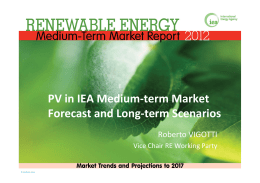 PV in IEA Medium-term Market Forecast and Long-term