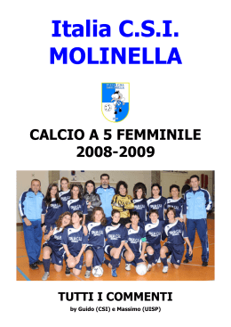 Italia CSI MOLINELLA CALCIO A 5 FEMMINILE 2008