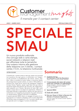 CMI Customer Management Insights SPECIALE SMAU 2012