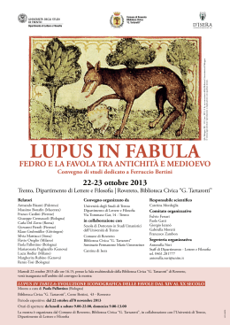 Lupus in fabuLa - Università degli Studi di Trento