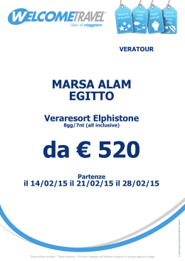 MARSA ALAM (Veratour) - Noleggio autobus e minibus Milano