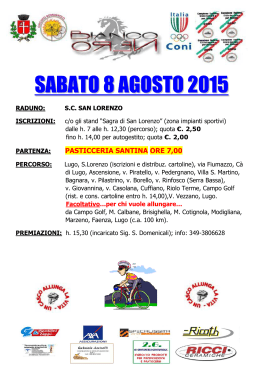 8 agosto sabato S.Lorenzo - Lugo