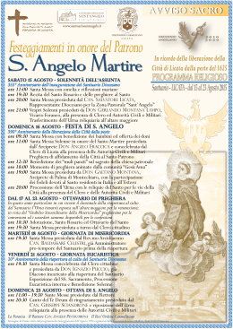 agosto 2015 - Santuario di Sant`Angelo