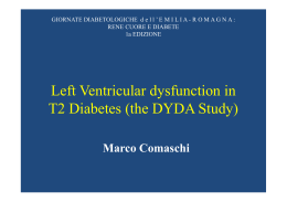 Left Ventricular dysfunction in T2 Diabetes (the DYDA Study)