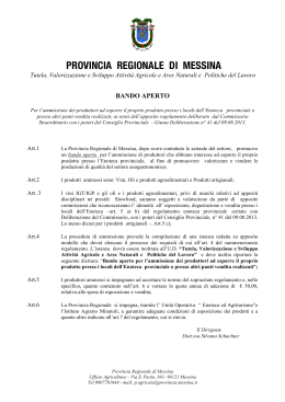 Bando Aperto - Provincia Regionale di Messina