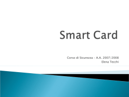 Smart Card - Dipartimento di Informatica