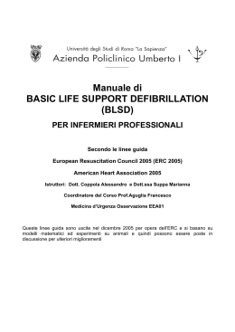Manuale di BASIC LIFE SUPPORT DEFIBRILLATION (BLSD)