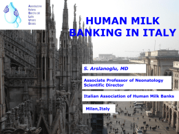 HUMAN MILK BANKING IN ITALY €€