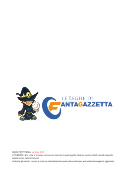 Guida Leghe - Fantagazzetta.com