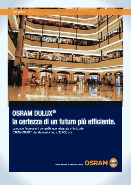 OSRAM DULUX® la certezza di un futuro più efficiente.