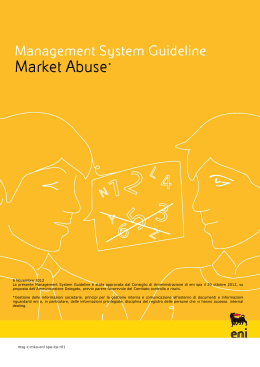 Management System Guideline - Market Abuse