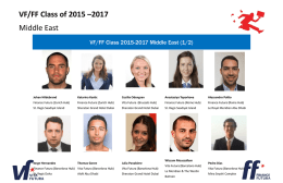 VF/FF Class of 2015 –2017 Middle East