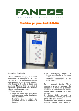 Simulatore per pulsossimetri POS-300