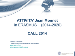 ATTIVITA` Jean Monnet - Università degli Studi di Trento