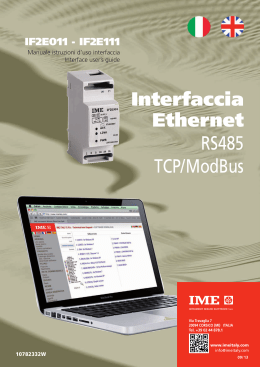 Interfaccia Ethernet RS485 TCP/ModBus