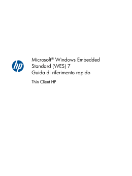 Microsoft® Windows Embedded Standard (WES) 7 Guida di