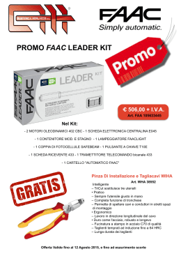 promo faac leader kit € 506,00 + iva