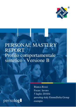 1 Personal Mastery™ Report