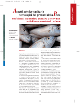 Aspetti igienico-sanitari e tecnologici dei prodotti della Pesca