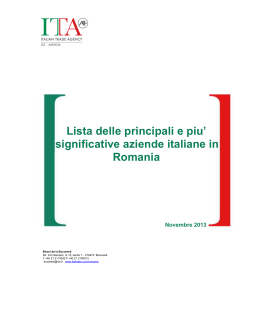 Lista delle principali e piu` significative aziende italiane in