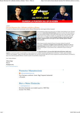Ducati Monster 821, debutto artistico a Roma - News