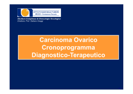 Carcinoma Ovarico Cronoprogramma Diagnostico