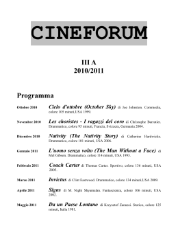 cineforum 2010-2011 - Istituto Nostra Signora