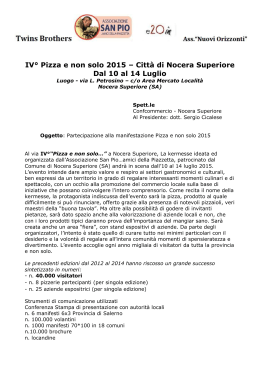 IV° Pizza e non solo 2015 - Confcommercio Nocera Superiore