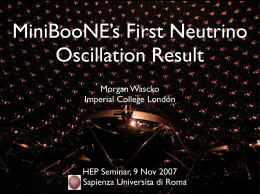 MiniBooNE`s First Neutrino Oscillation Result