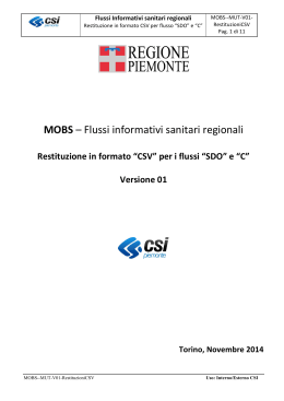 Manuale utente - Sistema Piemonte